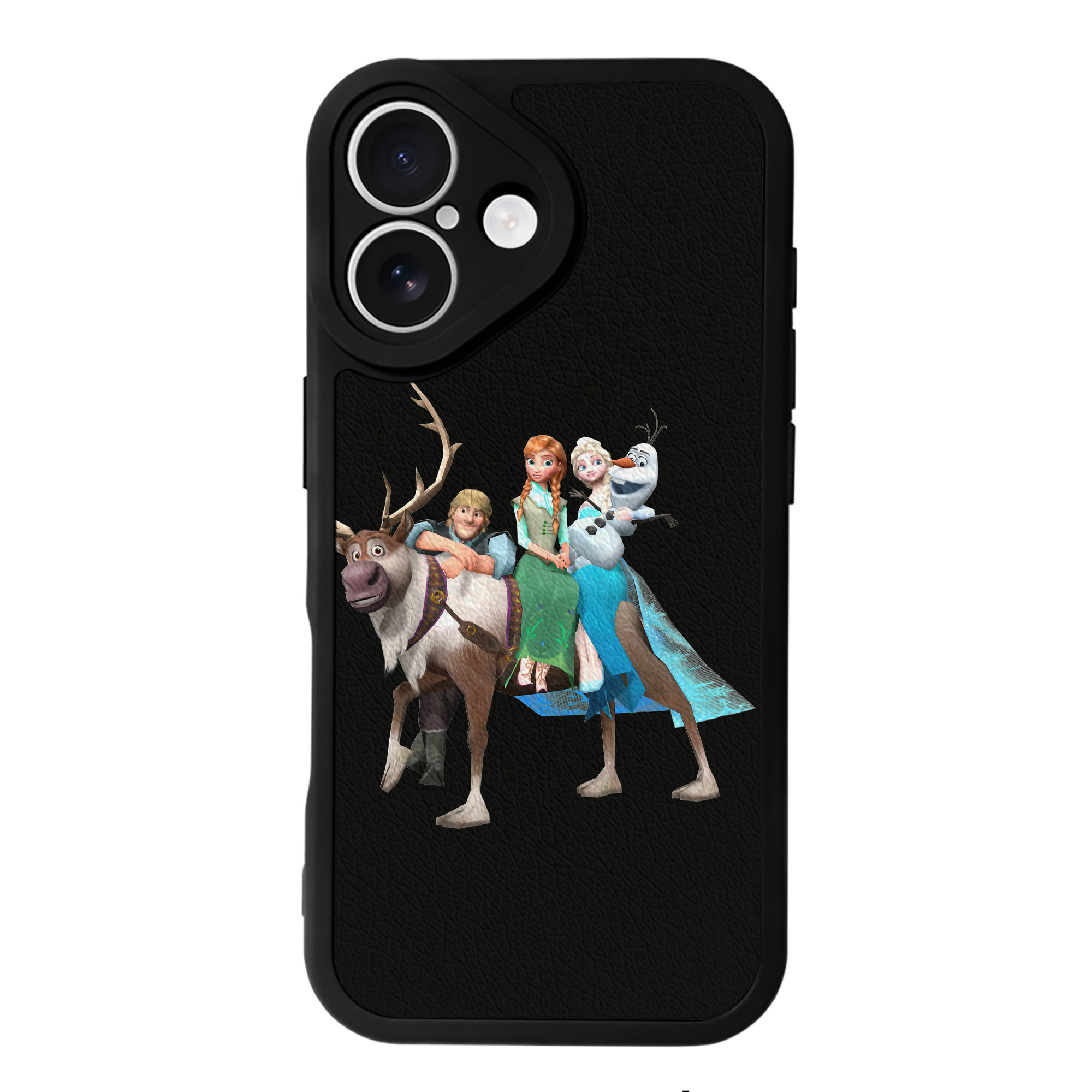 （画像用） アナと雪の女王 アンナ エルサ Frozen Anna Elsa 【iPhone 16シリーズ対応】シリコンスマホケース（レザー調） 材質：シリコン
